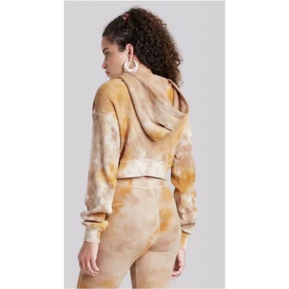 Wild Fable Waffle Knit Garment Dye Cropped Hoodie - Picture 2 of 16